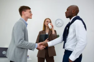 Professional meeting with two men - Credits: pexels