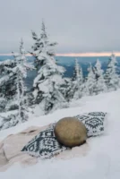 Meditative winter scene with a - Credits: pexels