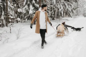 A couple enjoys a snowy - Credits: pexels